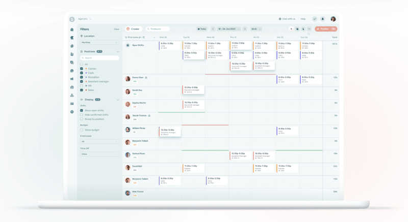 Advanced staff scheduling technologies