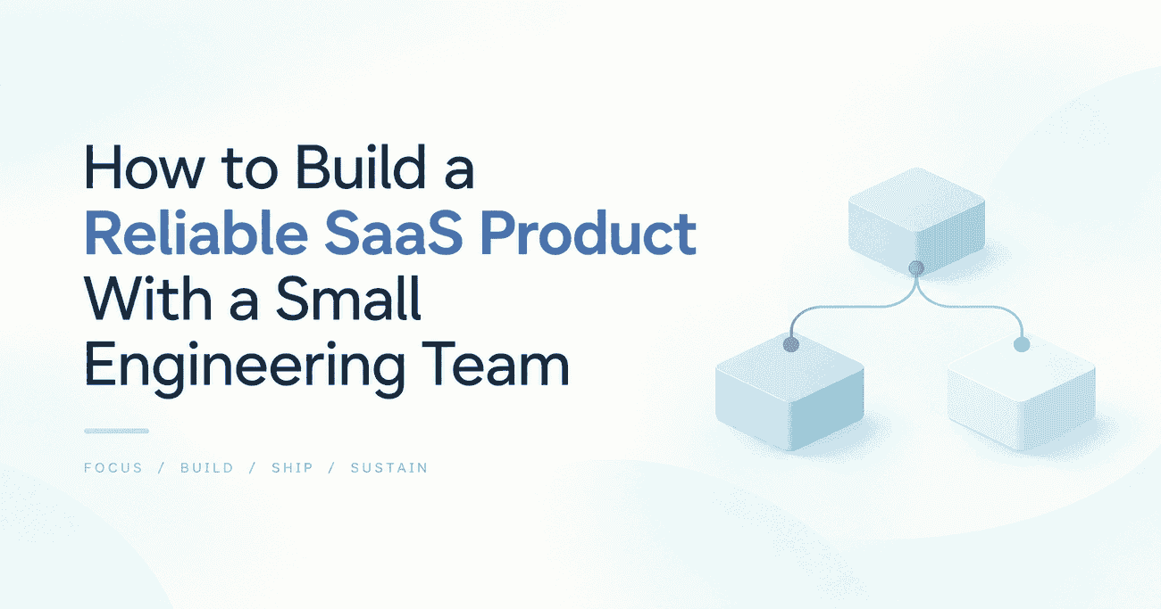 How to Build a Reliable SaaS Product With a Small Engineering Team