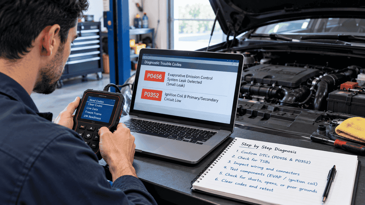 How to Diagnose P0456 and P0352 Codes Step by Step