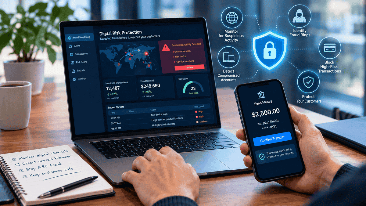 Digital Risk Protection for Authorized Push Payment Fraud Detection and Prevention