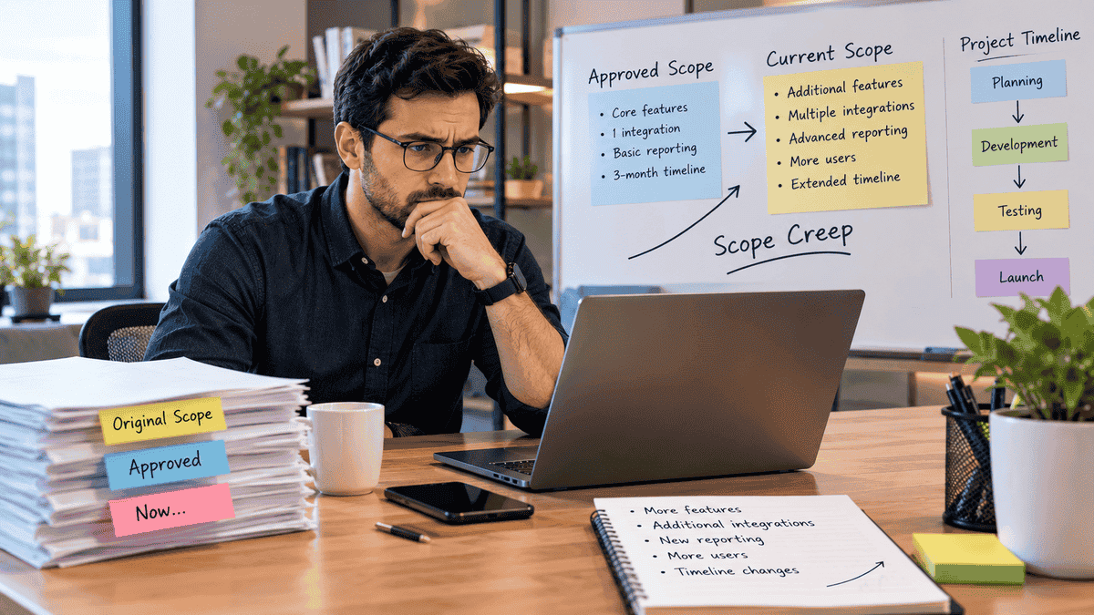 Scope on an IT consulting project tends to grow well past what got approved